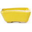 Rectangular yellow bonsai pot by Seto - 70 x 60 x 25 mm