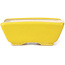 Rectangular yellow bonsai pot by Seto - 80 x 65 x 30 mm