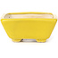 Rectangular yellow bonsai pot by Seto - 80 x 65 x 30 mm