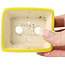 Pot à bonsaï rectangulaire jaune par Seto - 80 x 65 x 30 mm