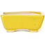Pot à bonsaï rectangulaire jaune par Seto - 70 x 65 x 30 mm