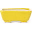 Rectangular yellow bonsai pot by Seto - 70 x 65 x 30 mm