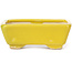 Rectangular yellow bonsai pot by Seto - 70 x 60 x 25 mm