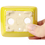 Pot à bonsaï rectangulaire jaune par Seto - 70 x 60 x 25 mm