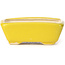 Pot à bonsaï rectangulaire jaune par Seto - 70 x 55 x 25 mm