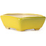 Pot à bonsaï rectangulaire jaune par Seto - 70 x 55 x 25 mm