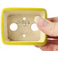 Pot à bonsaï rectangulaire jaune par Seto - 70 x 55 x 25 mm