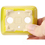 Pot à bonsaï rectangulaire jaune par Seto - 70 x 55 x 25 mm