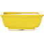 Pot à bonsaï rectangulaire jaune par Seto - 85 x 70 x 30 mm