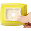 Pot à bonsaï rectangulaire jaune par Seto - 85 x 70 x 30 mm