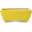 Rectangular yellow bonsai pot by Seto - 75 x 65 x 30 mm