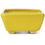 Pot à bonsaï rectangulaire jaune par Seto - 75 x 65 x 30 mm