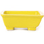 Pot à bonsaï rectangulaire jaune par Seto - 80 x 75 x 30 mm