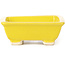 Pot à bonsaï rectangulaire jaune par Seto - 80 x 75 x 30 mm