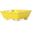 Maceta de bonsái amarilla rectangular de Seto - 80 x 75 x 30 mm