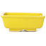 Pot à bonsaï rectangulaire jaune par Seto - 85 x 70 x 30 mm