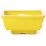 Pot à bonsaï rectangulaire jaune par Seto - 85 x 70 x 30 mm