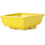 Rechthoekige gele bonsaipot van Seto - 85 x 70 x 30 mm