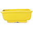Pot à bonsaï rectangulaire jaune par Seto - 85 x 70 x 30 mm