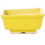 Rectangular yellow bonsai pot by Seto - 80 x 65 x 30 mm