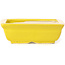 Rectangular yellow bonsai pot by Seto - 85 x 70 x 30 mm