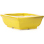 Pot à bonsaï rectangulaire jaune par Seto - 85 x 70 x 30 mm