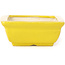 Pot à bonsaï rectangulaire jaune par Seto - 85 x 70 x 30 mm