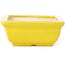 Rectangular yellow bonsai pot by Seto - 85 x 70 x 30 mm