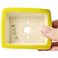 Pot à bonsaï rectangulaire jaune par Seto - 85 x 70 x 30 mm