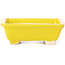 Pot à bonsaï rectangulaire jaune par Seto - 80 x 70 x 30 mm