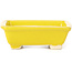 Rectangular yellow bonsai pot by Seto - 80 x 70 x 30 mm