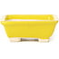 Rectangular yellow bonsai pot by Seto - 80 x 70 x 30 mm