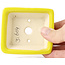 Pot à bonsaï rectangulaire jaune par Seto - 80 x 70 x 30 mm