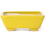 Rectangular yellow bonsai pot by Seto - 70 x 60 x 25 mm