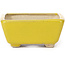 Pot à bonsaï rectangulaire jaune par Seto - 75 x 60 x 30 mm
