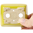 Pot à bonsaï rectangulaire jaune par Seto - 75 x 60 x 30 mm