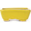 Rectangular yellow bonsai pot by Seto - 70 x 55 x 30 mm