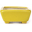Pot à bonsaï rectangulaire jaune par Seto - 70 x 55 x 30 mm