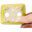 Maceta de bonsái amarilla rectangular de Seto - 70 x 55 x 30 mm