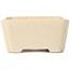 Vierkante beige bonsaipot - 125 x 125 x 60 mm