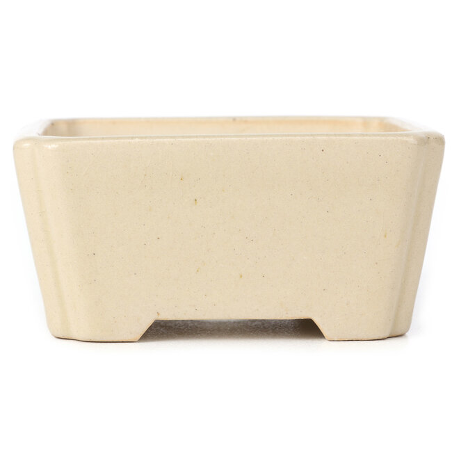 Maceta de bonsái cuadrada beige - 125 x 125 x 60 mm