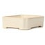 Rectangular beige bonsai pot - 130 x 110 x 40 mm