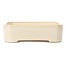 Rectangular beige bonsai pot - 130 x 110 x 40 mm