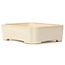 Rectangular beige bonsai pot - 130 x 110 x 40 mm