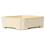 Rectangular beige bonsai pot - 130 x 110 x 40 mm