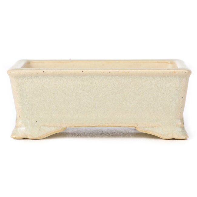 Rectangular beige bonsai pot - 105 x 80 x 40 mm