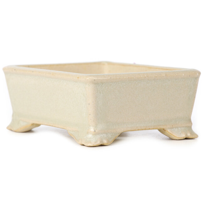 Rechthoekige beige bonsaipot - 105 x 80 x 40 mm