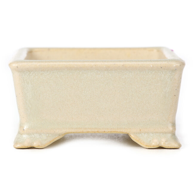 Maceta de bonsái rectangular beige - 105 x 80 x 40 mm