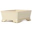 Rectangular beige bonsai pot - 105 x 80 x 40 mm