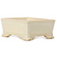 Rechteckige beige Bonsaischale - 105 x 80 x 40 mm
